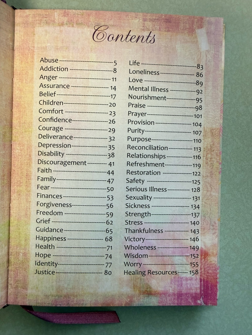 Prayers and Promises for Healing by Joan Hunter - Pink Floral Hardcover - Picture 4 of 5
